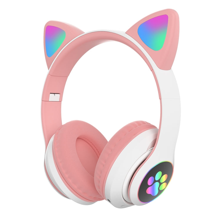TN-28 3.5mm 藍牙 5.0 雙連接 RGB 貓耳重低音立體聲降噪耳機 支援 TF 卡附麥克風