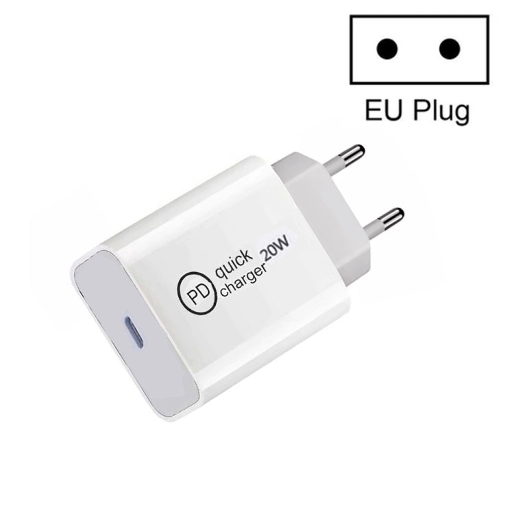 SDC-20W PD 20W 單 USB-C / Type-C 介面旅行充電器，歐規插頭、美規插頭、英規插頭