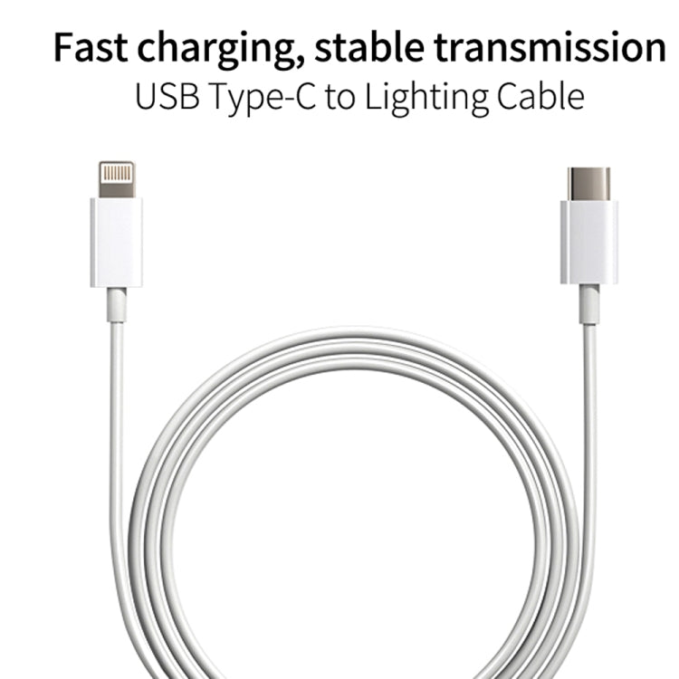 SDC-20W 2合1 PD 20W USB-C / Type-C 旅行充電器 + 3A PD3.0 USB-C / Type-C轉8針快速充電數據線組合，線長：1m，美規插頭，歐規插頭，英規插頭