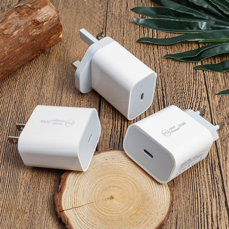 SDC-20W 2合1 PD 20W USB-C / Type-C 旅行充電器 + 3A PD3.0 USB-C / Type-C轉8針快速充電數據線組合，線長：1m，美規插頭，歐規插頭，英規插頭