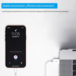 XJ-017 3A USB 公頭轉 8 針公頭快速充電數據線，長度：1m，1m