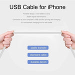 XJ-018 3A USB 公頭轉 8 針公頭快速充電數據線，長度：2m，2m