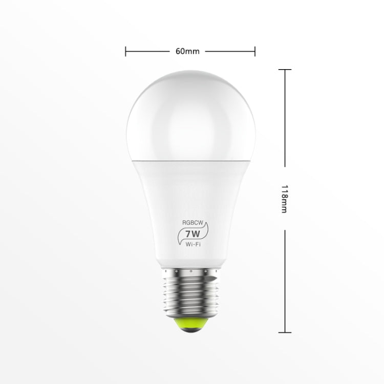 7W E27 RGBCW WIFI LED智能燈泡無線智能家居自動化燈