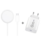 XJ-31 2合1 15W 磁吸無線充電器 + PD 20W USB-C / Type-C 旅行充電套裝，適用 iPhone 12 系列，歐規插頭、美規插頭、英規插頭