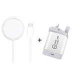 XJ-31 2合1 15W 磁吸無線充電器 + PD 20W USB-C / Type-C 旅行充電套裝，適用 iPhone 12 系列，歐規插頭、美規插頭、英規插頭