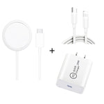 XJ-32 3合1 15W磁吸無線充電 + PD 20W USB-C / Type-C旅行充電 + USB-C / Type-C轉8針快速充電線，適用iPhone系列，美規插頭，歐規插頭，英規插頭