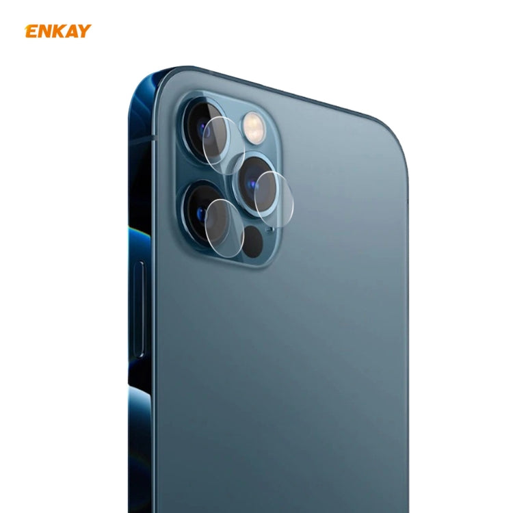 For iPhone 12 Pro / 12 Pro Max ENKAY Hat-Prince 0.2mm 9H 2.15D Round Edge Rear Camera Lens Tempered Glass Film 3 PCS/Set, 1 Set, 2 Set, 5 Set, 10 Set