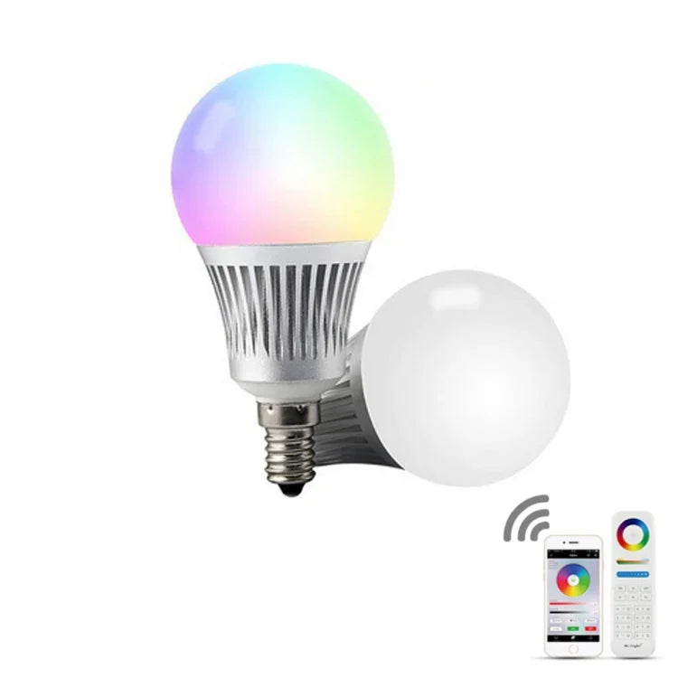 FUT013 5W E14 RGB + CCT LED 燈泡 AC100~240v 2.4g WiFi 遙控調光 LED 燈
