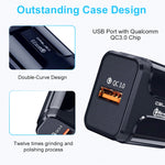 LZ-023 18W QC 3.0 USB 便攜旅行充電器 + 3A USB 轉 8 Pin 數據線，美國插頭，USB 轉 8 Pin 數據線，美國插頭，8 Pin 數據線，美國插頭