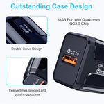 LZ-023 18W QC 3.0 USB 便攜旅行充電器 + 3A USB 轉 8 Pin 數據線，歐盟插頭，8 Pin 數據線，歐盟插頭