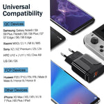 LZ-023 18W QC 3.0 USB Portable Travel Charger + 3A USB to Micro USB Data Cable, US Plug, Micro USB Data Cable, US Plug