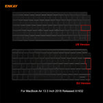 ENKAY 3合1水晶筆記型電腦保護殼 + 歐規TPU鍵盤膜 + 防塵塞組合，適用於MacBook Air 13.3吋 A1932 (2018)