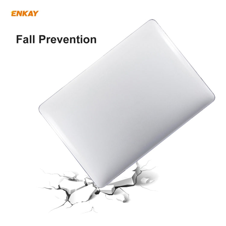 ENKAY 3合1水晶筆記型電腦保護殼 + 歐規TPU鍵盤膜 + 防塵塞組合，適用於MacBook Air 13.3吋 A1932 (2018)