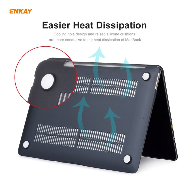 ENKAY 3 合 1 霧面筆記型電腦保護殼 + 歐規 TPU 鍵盤膜 + 防塵塞組合，適用於 MacBook Air 13.3 吋 A2179 & A2337（2020），適用於 MacBook Air 13.3 吋 A2179（2020）