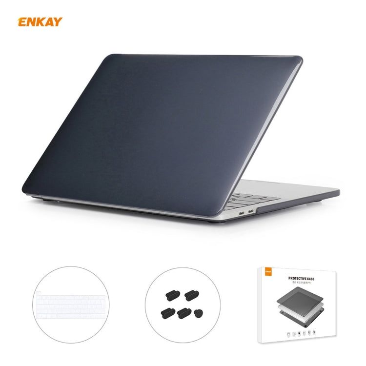 ENKAY 3 合 1 水晶筆記型電腦保護殼 + 歐規 TPU 鍵盤膜 + 防塵塞組合，適用於 MacBook Pro 13.3 吋 A2251 & A2289 & A2338（有 Touch Bar），適用於 MacBook Pro 13.3 吋 A2251（有 Touch Bar）