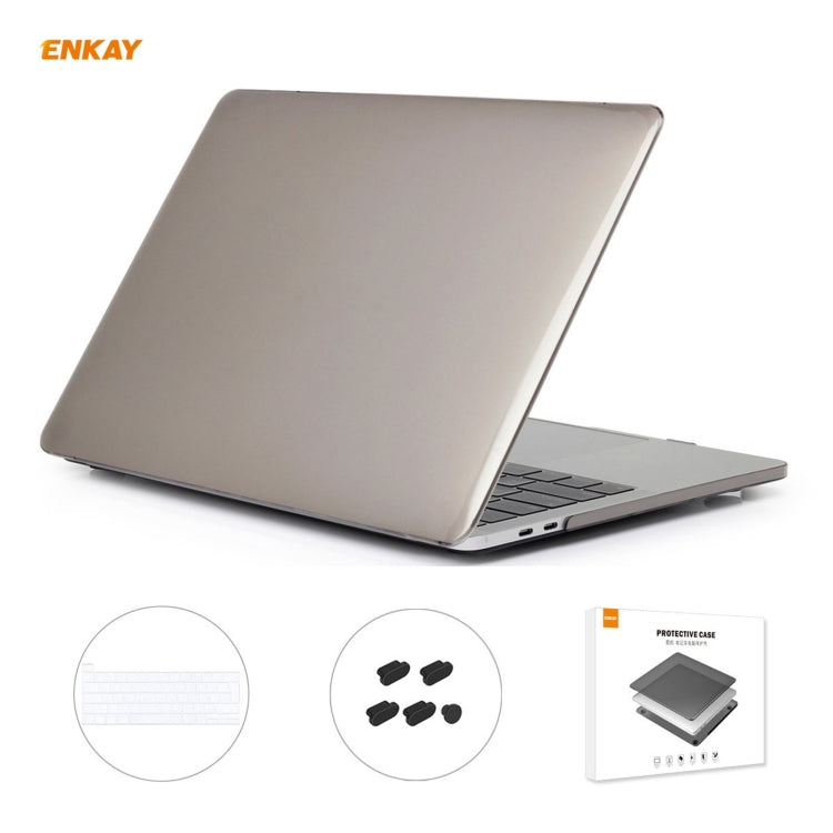 ENKAY 3 合 1 水晶筆記型電腦保護殼 + 歐規 TPU 鍵盤膜 + 防塵塞組合，適用於 MacBook Pro 13.3 吋 A2251 & A2289 & A2338（有 Touch Bar），適用於 MacBook Pro 13.3 吋 A2251（有 Touch Bar）