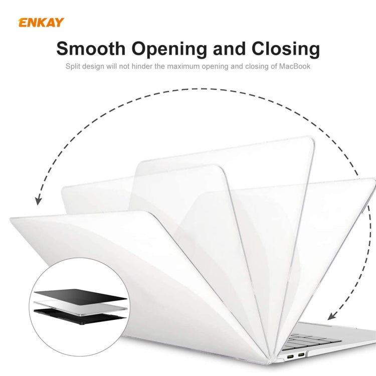 ENKAY 3 合 1 水晶筆記型電腦保護殼 + 歐規 TPU 鍵盤膜 + 防塵塞組合，適用於 MacBook Pro 13.3 吋 A2251 & A2289 & A2338（有 Touch Bar），適用於 MacBook Pro 13.3 吋 A2251（有 Touch Bar）