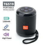 T&G TG519 TWS HiFi 便攜藍牙喇叭低音炮戶外無線柱狀喇叭，支援 TF 卡/FM/3.5mm AUX/U 盤/免提通話