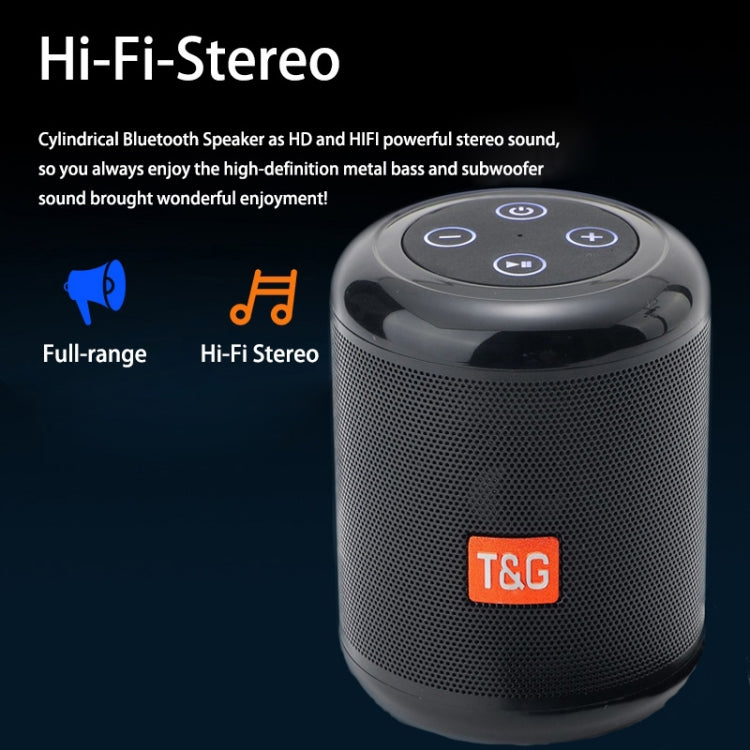 T&G TG519 TWS HiFi 便攜藍牙喇叭低音炮戶外無線柱狀喇叭，支援 TF 卡/FM/3.5mm AUX/U 盤/免提通話