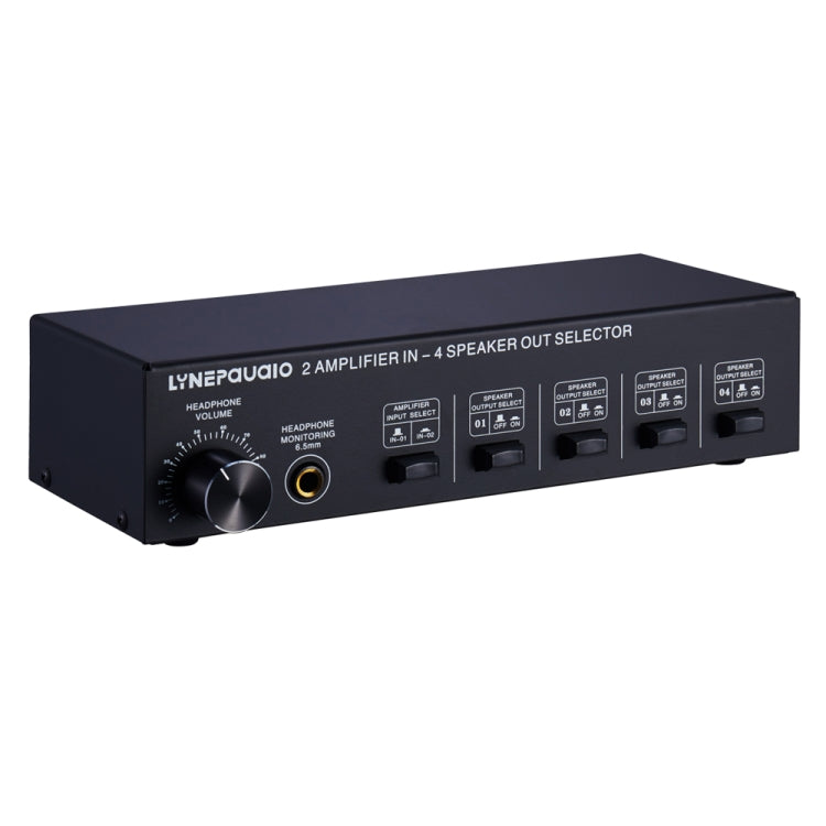 B032 2-in 4-out Power Amplifier Sound Switcher Speaker  Lossless Sound Quality 300W Per Channel Switch Distributor Comparator with Headset Monitoring Function / Audio Input, B032