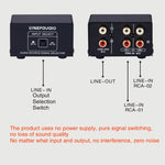 B101 2進1出（1進2出）音源信號選擇切換器電腦揚聲器RCA無損音源切換器，B101