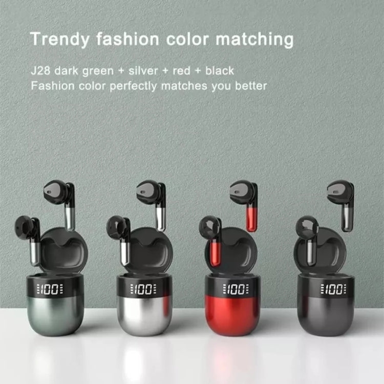 J28 TWS 無線藍牙耳機 LED 數字顯示 HIFI 音樂運動耳機