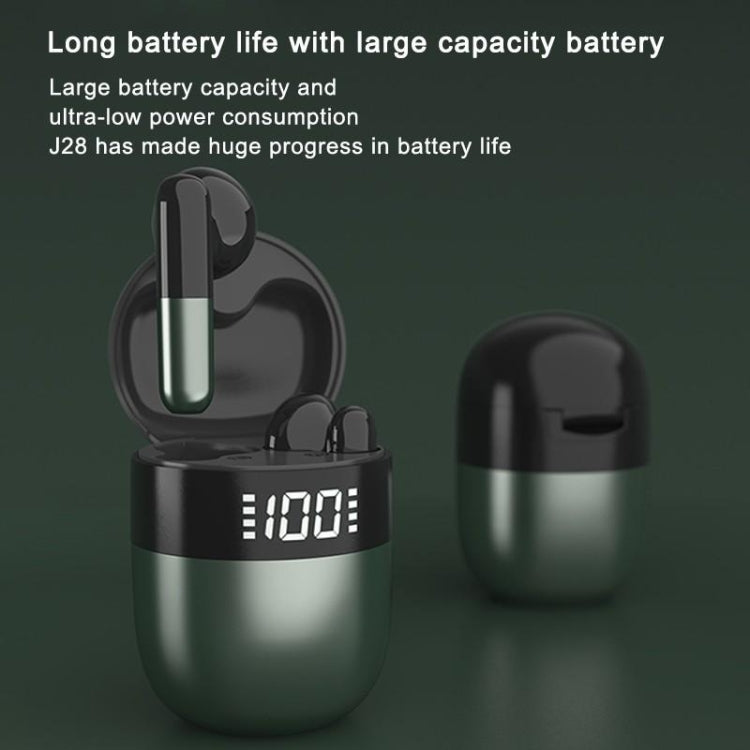 J28 TWS 無線藍牙耳機 LED 數字顯示 HIFI 音樂運動耳機