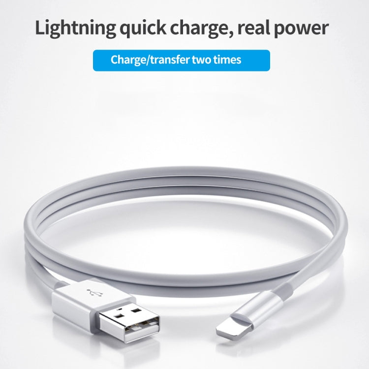 XJ-51 3A USB 轉 8 針快速充電線適用於 iPhone 12 系列，長度：1m，1m