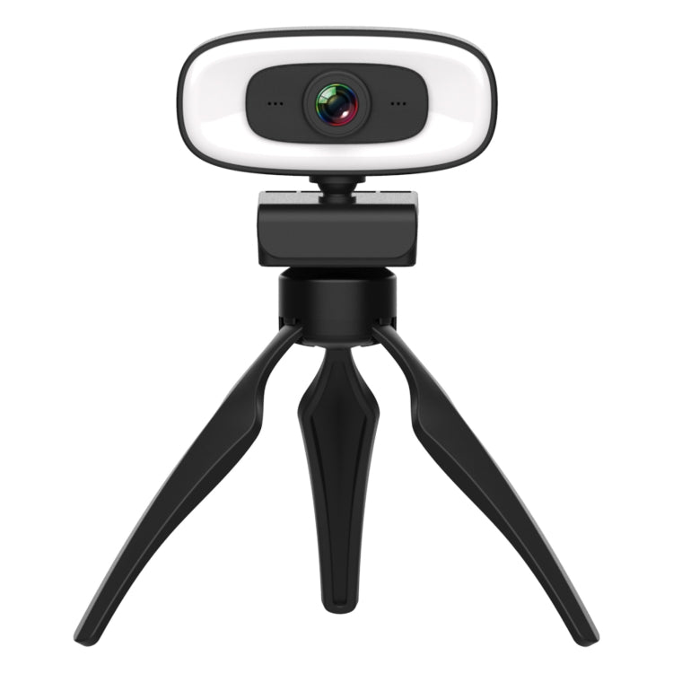 C10 2K 高清無失真 360 度旋轉三速補光 USB 免驅動網路攝影機，內建更清晰麥克風