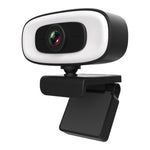 C10 2K 高清無失真 360 度旋轉三速補光 USB 免驅動網路攝影機，內建更清晰麥克風