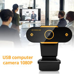 312 1080P高清USB 2.0桌面電腦攝影機附麥克風，線長約1.3m，標準款，附三腳架，防窺
