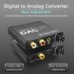 數位轉類比音訊轉換器 立體聲擷取器 DAC 擴大器 光纖 SPDIF 192Khz 24Bit