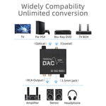 數位轉類比音訊轉換器 立體聲擷取器 DAC 擴大器 光纖 SPDIF 192Khz 24Bit