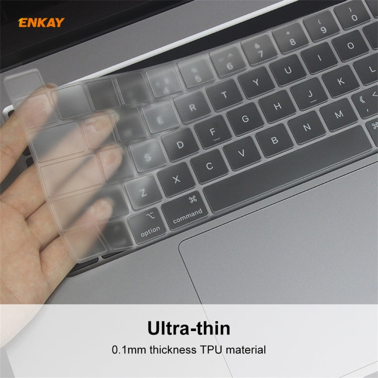 ENKAY 軟質 TPU 鍵盤保護膜，適用於 MacBook Pro 16 吋 A2141 / Pro 13.3 吋 A2289 & A2251 & A2338 (2020)，歐規版本