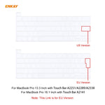 ENKAY 軟質 TPU 鍵盤保護膜，適用於 MacBook Pro 16 吋 A2141 / Pro 13.3 吋 A2289 & A2251 & A2338 (2020)，歐規版本
