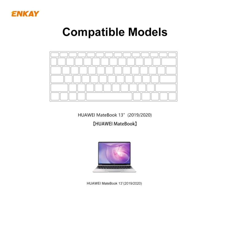 ENKAY 超薄軟質 TPU 鍵盤保護膜 適用於 Huawei MateBook 13 吋，美版，適用於 Huawei MateBook 13 吋