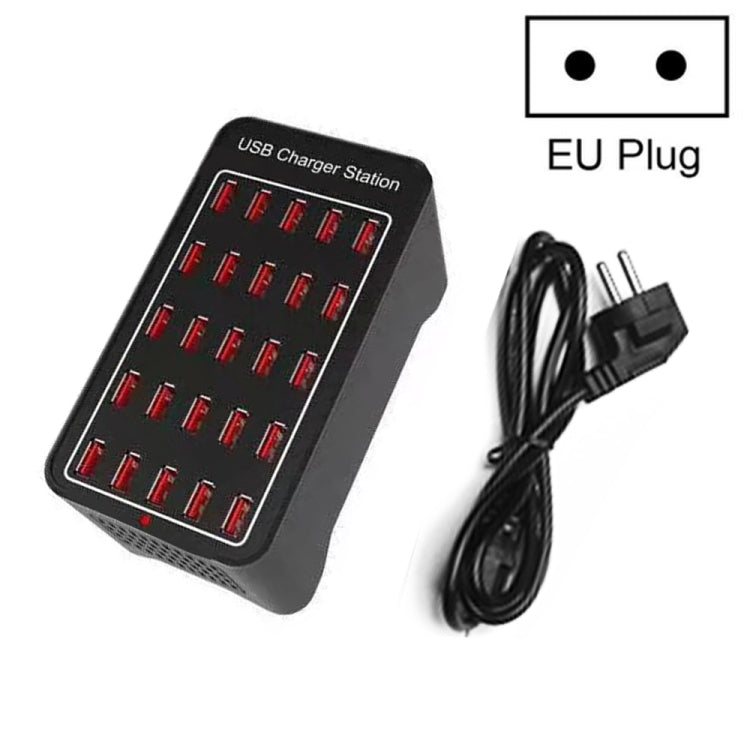 150W 25口USB快速充電站智能充電器，AC 110-240V，150W 25口USB歐規插頭，150W 25口USB美規插頭，150W 25口USB澳規插頭，150W 25口USB英規插頭