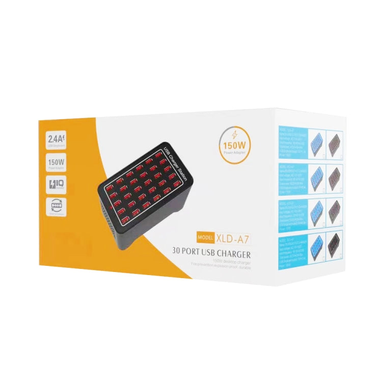 150W 25口USB快速充電站智能充電器，AC 110-240V，150W 25口USB歐規插頭，150W 25口USB美規插頭，150W 25口USB澳規插頭，150W 25口USB英規插頭