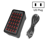 XLD-A7 150W 30口USB快速充電站智能充電器，AC 110-240V，150W 30口USB歐規插頭，150W 30口USB美規插頭，150W 30口USB澳規插頭，150W 30口USB英規插頭