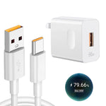 HW-66W 66W USB快速充電旅行充電器 + USB轉Type-C閃充數據線，美規插頭，美規插頭(1m)，美規插頭(1.5m)，美規插頭(2m)