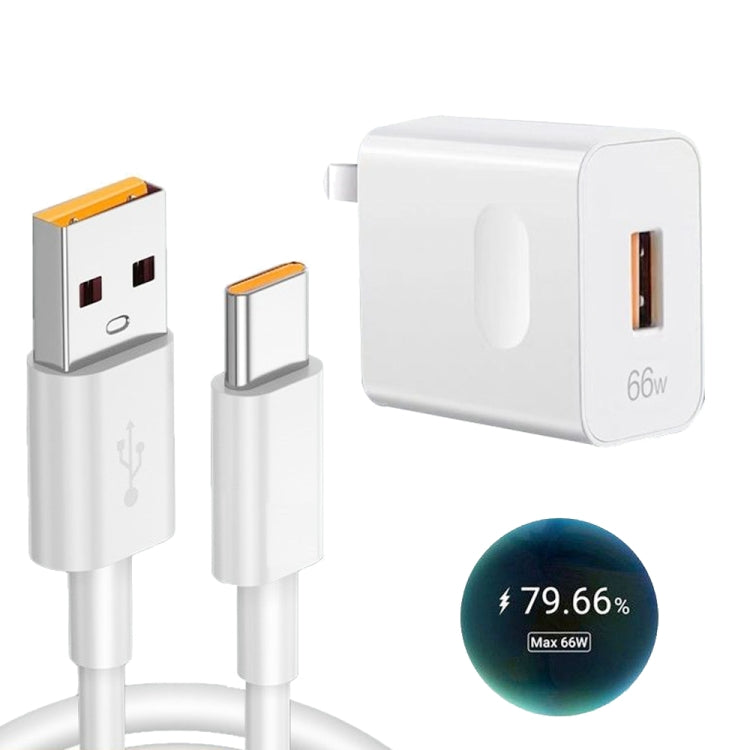 HW-66W 66W USB快速充電旅行充電器 + USB轉Type-C閃充數據線，美規插頭，美規插頭(1m)，美規插頭(1.5m)，美規插頭(2m)
