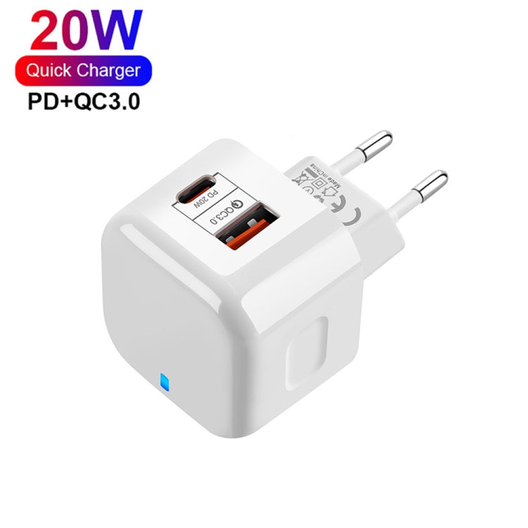 YSY-6087PD 20W PD3.0 + QC3.0雙快速充電旅行充電器，附USB轉Micro USB數據線，歐規插頭，美規插頭，英規插頭