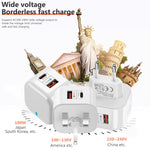 YSY-6087PD 20W PD3.0 + QC3.0 雙快充旅行充電器，附 Type-C 轉 Type-C 數據線，歐規插頭、美規插頭、英規插頭