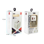 YSY-6087PD 20W PD3.0 + QC3.0 雙快充旅行充電器，附 Type-C 轉 Type-C 數據線，歐規插頭、美規插頭、英規插頭