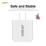 ENKAY Hat-Prince U090 20W PD + QC 3.0 便攜雙埠快充旅行充電器電源適配器，美規插頭