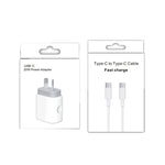 20W PD 3.0 旅行快速充電電源適配器，附 USB-C / Type-C 轉 Type-C 快充數據線，澳洲插頭，1 米，2 米