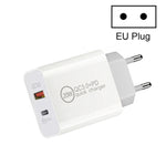 雙快速充電20W PD3.0+QC 3.0介面旅行充電器，適用iPhone、華為、三星、小米，歐規插頭，美規插頭，澳規插頭