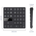 2.4G USB 無線數字鍵盤 35 鍵充電數字鍵盤，筆記型電腦迷你數字鍵盤