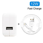 12W USB 充電器 + USB轉8針數據線，適用iPad / iPhone / iPod系列，歐盟插頭