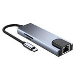 6合1 Type-C轉HDMI + RJ45 + SD / TF + PD + USB集線器轉接器